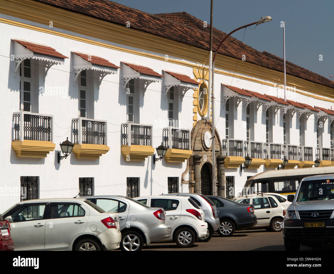 India, Goa, Panjim, Mahatma Gandhi Road, Old Secretariat building Stock Photo