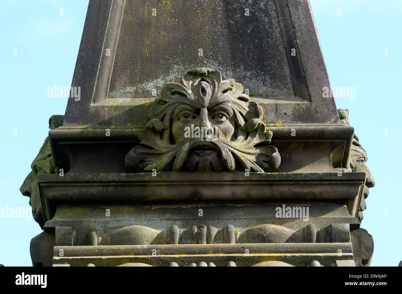 Green Man detail, Upperton Road Bridge, Leicester, Leicestershire