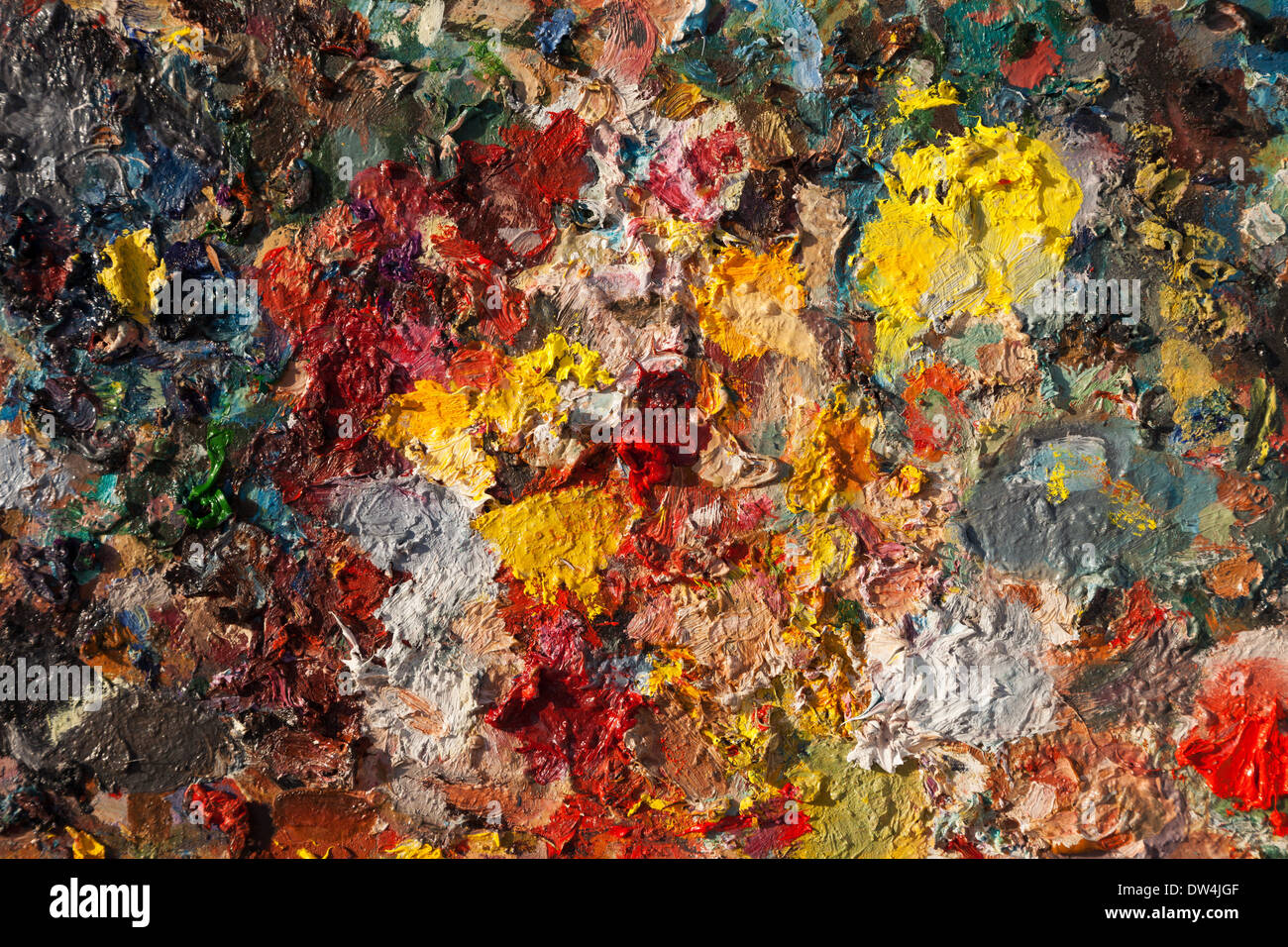 Artists oil painting palette background Stock Photo Alamy