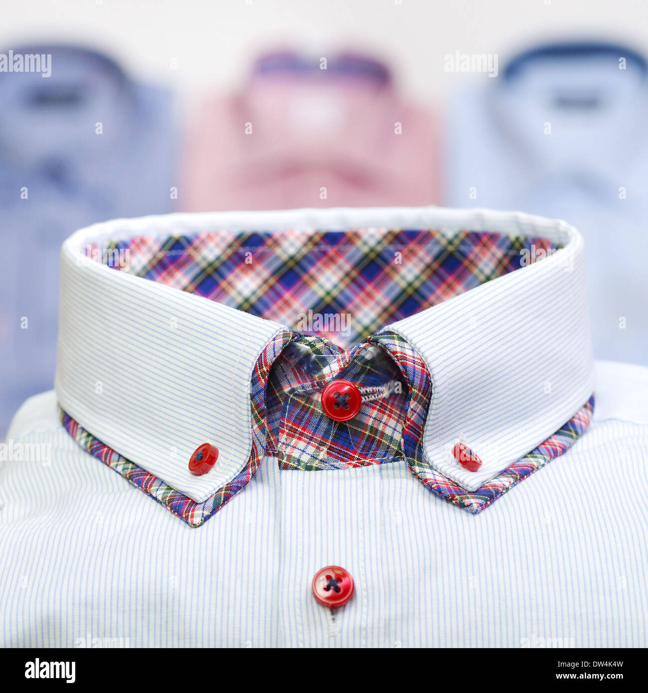 fashion man business shirt in clothing store Stock Photo