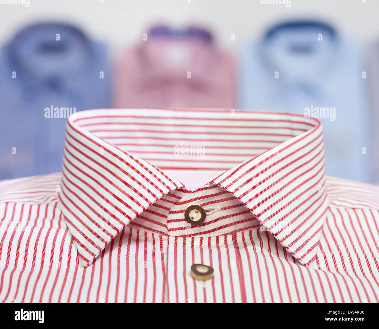 fashion man business shirt in clothing store Stock Photo