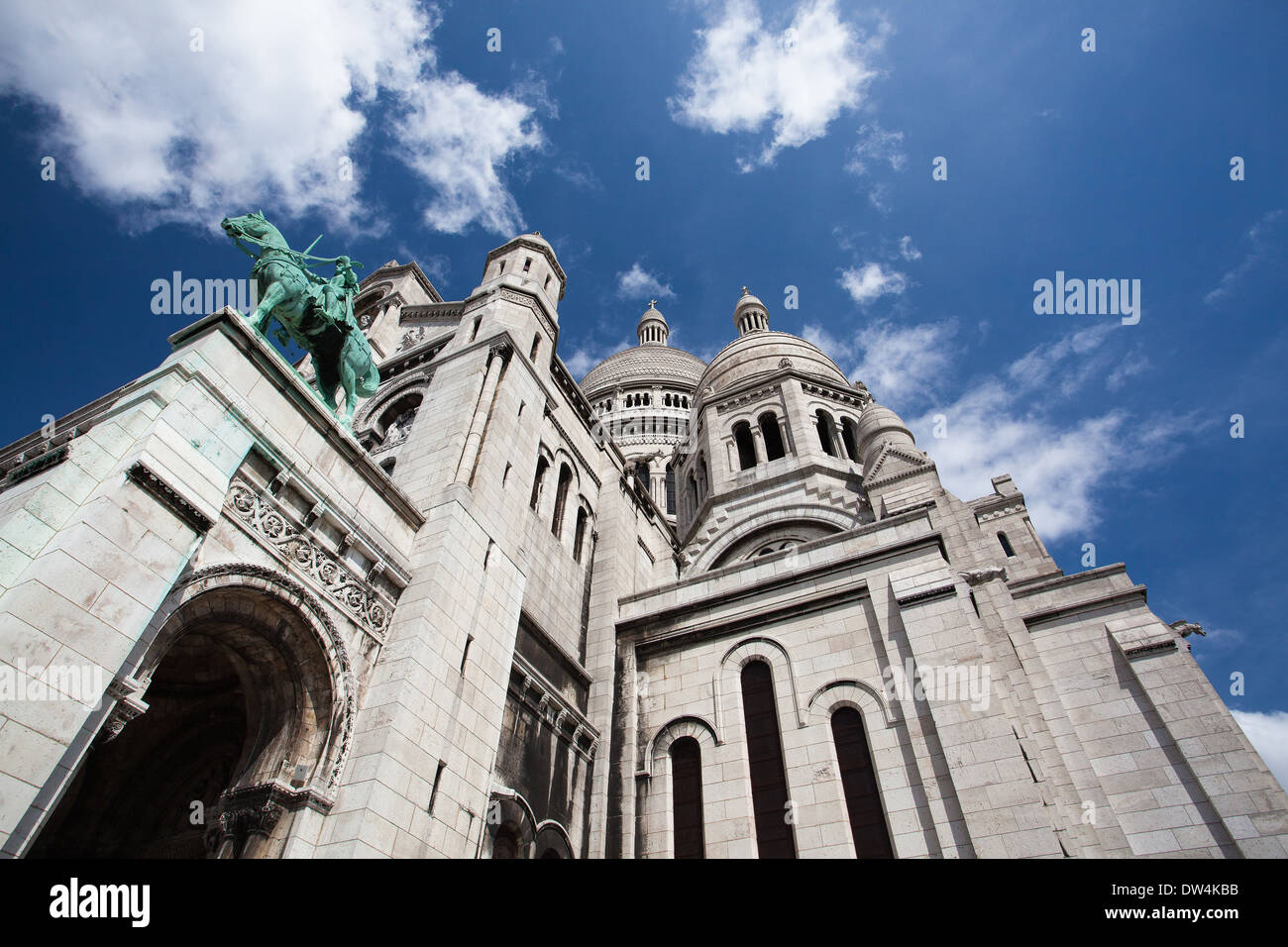 PARIS-FRANCE,JUNE 23:The Basilica of the Sacred Heart of Jesus on Montmartre hill,on June 23,2012 Stock Photo