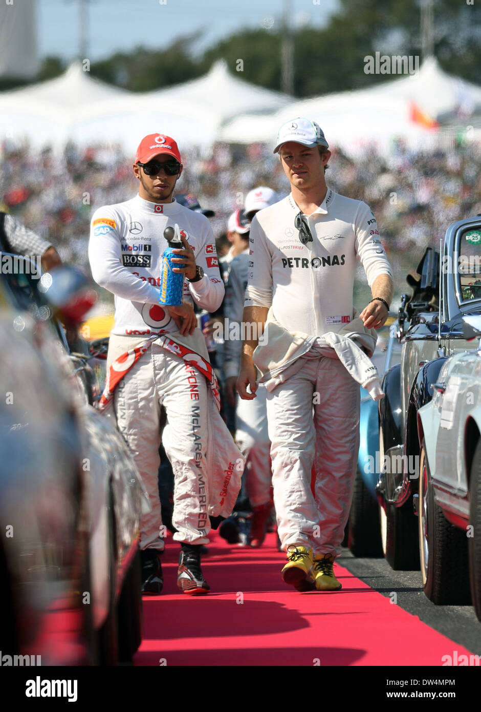 Lewis Hamilton and Nico Rosberg F1 - Formula One Grand Prix Suzuka Stock Photo - Alamy