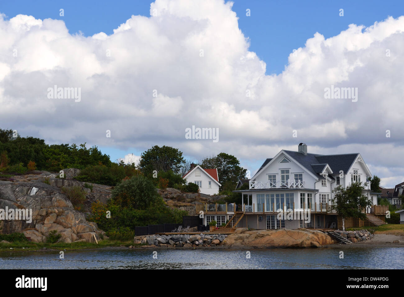 Beautiful Swedish house on Styrso island Stock Photo