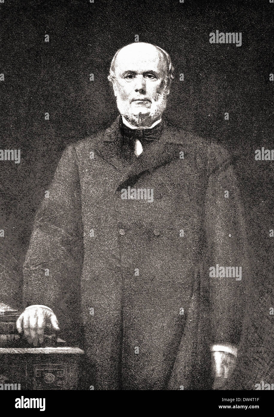 Portrait of French Président Jules Grévy - American engraving XIX th century Stock Photo