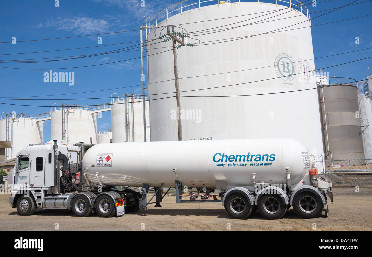 Chemtran chemical petrol industry tankers storage liquid transportation chemical and bulk material transport Stock Photo