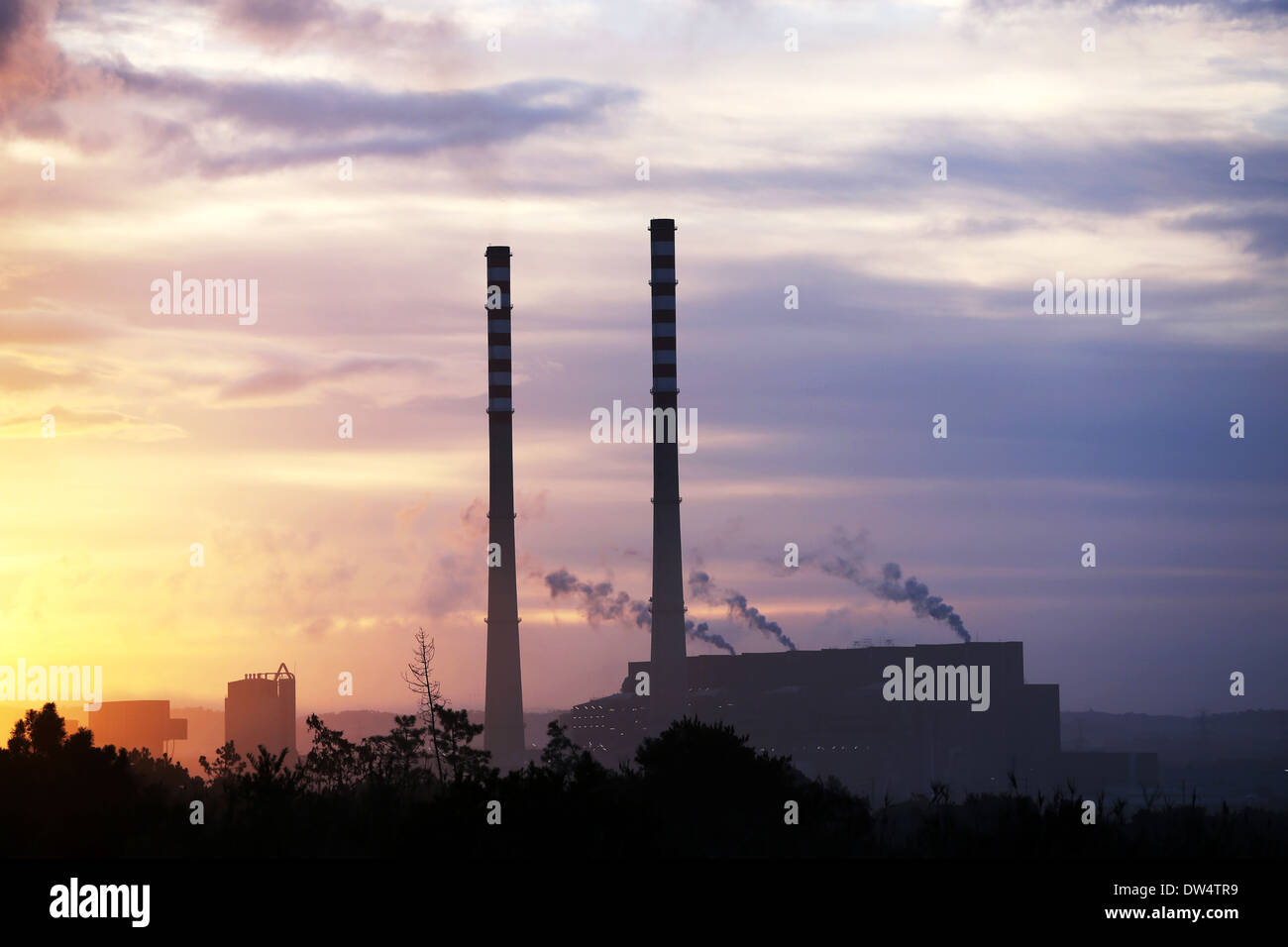 Thermoelectric power plant in Sines, Portugal Stock Photo
