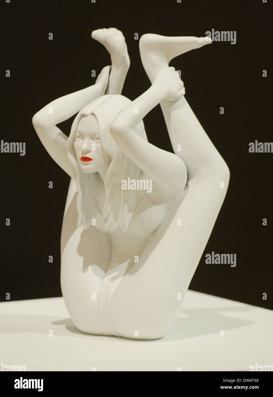 Marc Quinn's sculpture of Kate Moss on the display at Bonhams 'Contemporary Art & Design' sale London, England- 08.10.12 Where: London, United Kingdom When: 08 Oct 2012 Stock Photo