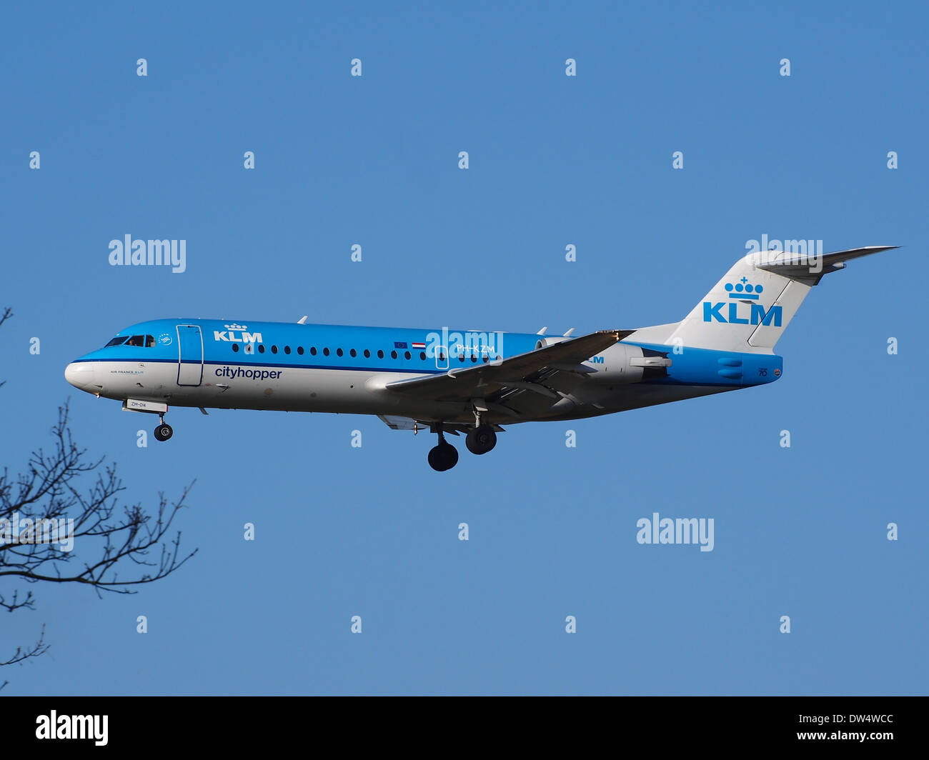 KLM Cityhopper PH-KZM (Fokker 70/100 - MSN 11561) Stock Photo