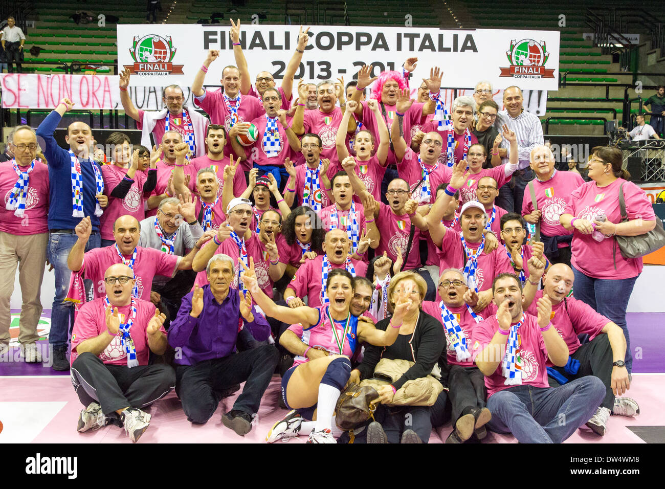Cerimonia premiazione Coppa Italia Femminile di Pallavolo Stock Photo
