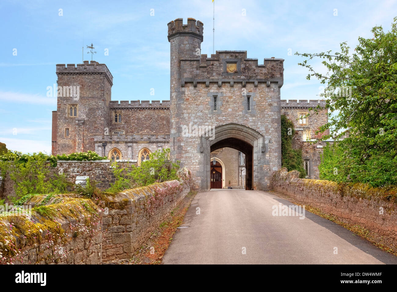 Powderham Castle Devon United Stock Photo