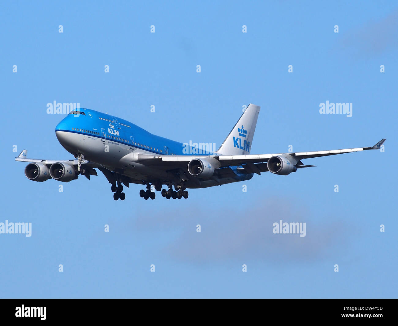 The KLM Royal Dutch Airlines Boeing 747-406(M), registration PH-BFK, is ...