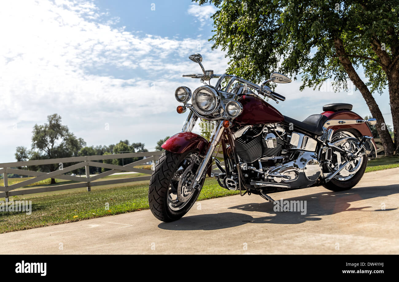 Harley Davidson Motorcycle Stock Photo