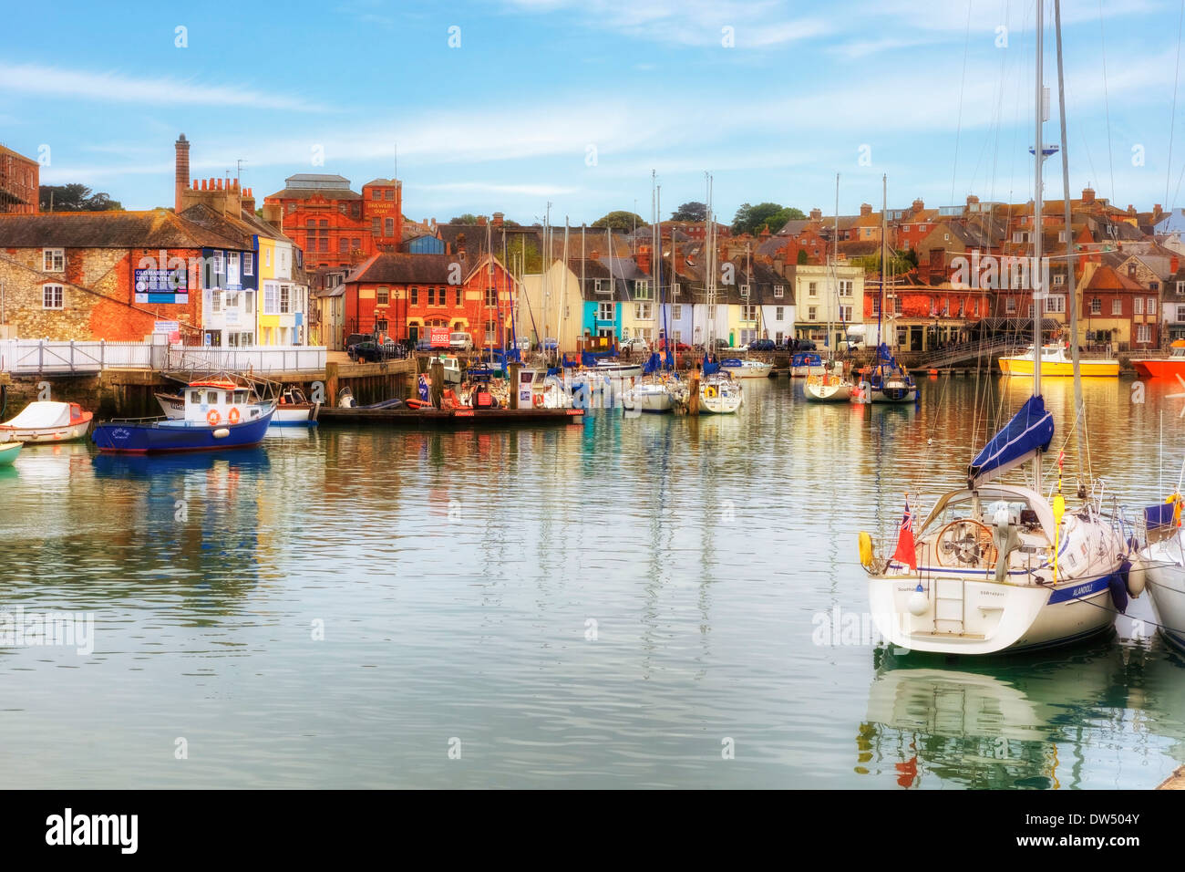 historic harbour Weymouth Dorset Stock Photo
