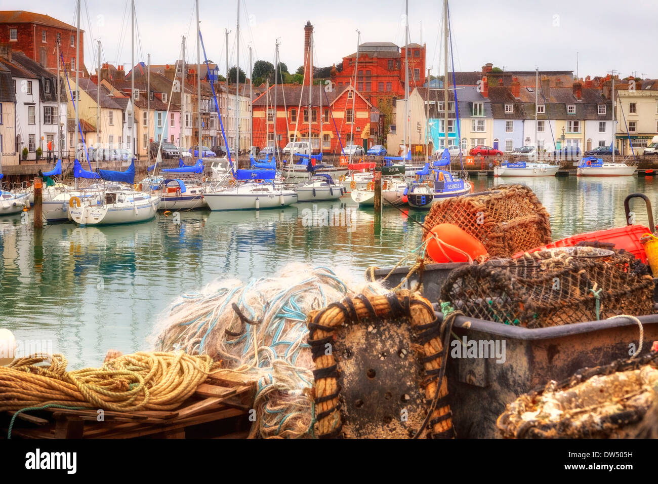 historic harbour Weymouth Dorset Stock Photo