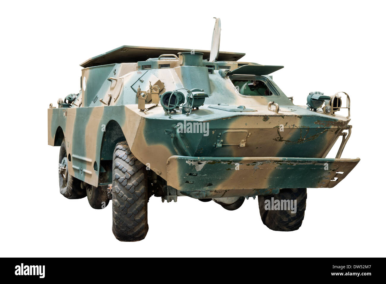 A cut out of a Soviet BRDM 2, 4WD amphibious reconnaissance vehicle used by Russian & other Warsaw Pact Forces Stock Photo