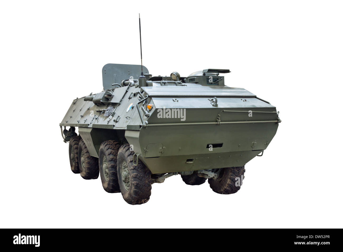 A cut out of an OT-64 SKOT AWD 8x8 amphibious armoured personnel carrier jointly developed & used by both Czech & Polish forces Stock Photo