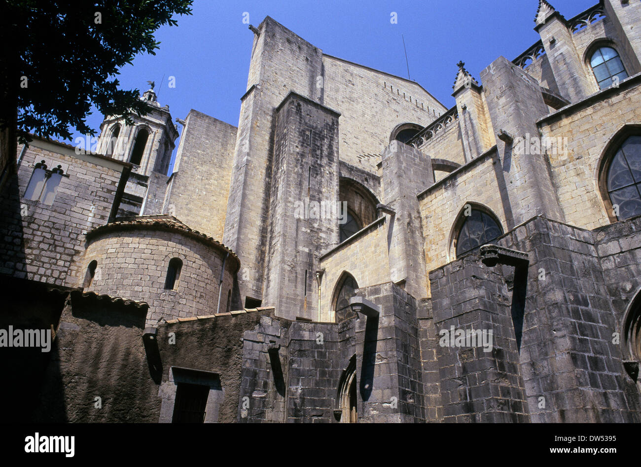 Girona Cathedral Spain Stock Photo