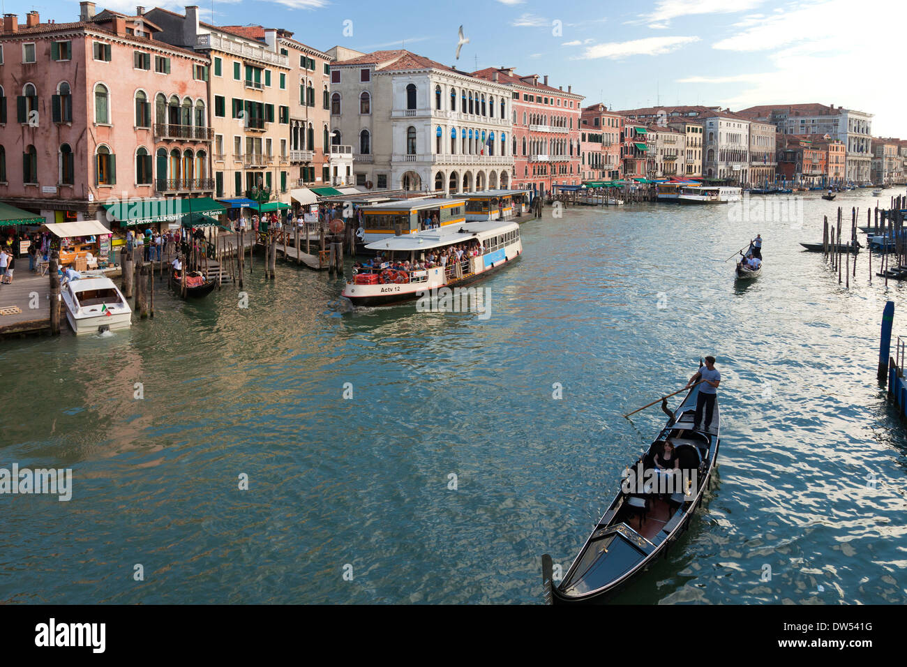 Venice - view of Grand Canal from Rialto Bridge Stock Photo - Alamy