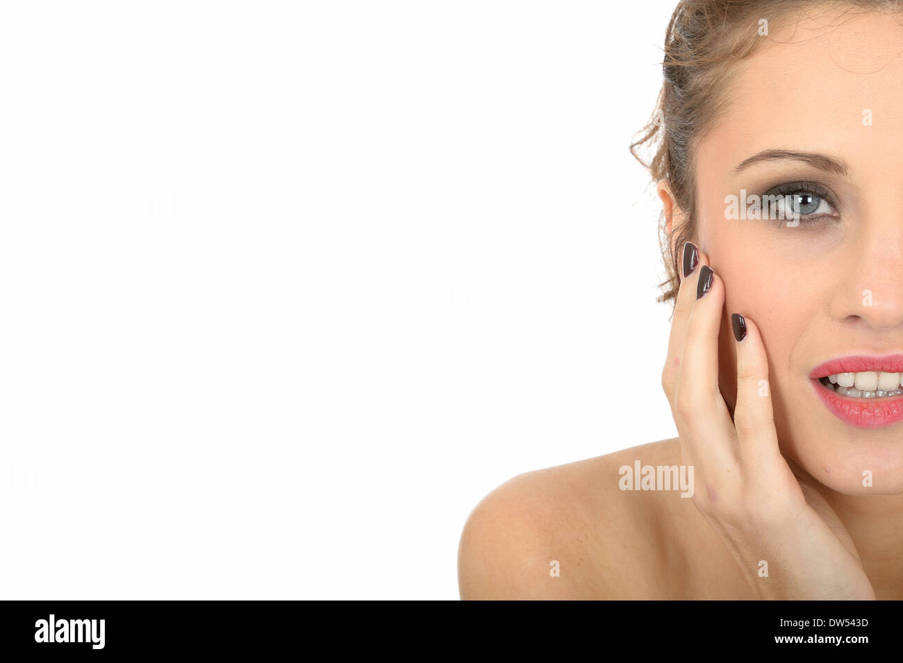 Hopeful Beautiful Young Woman Stock Photo