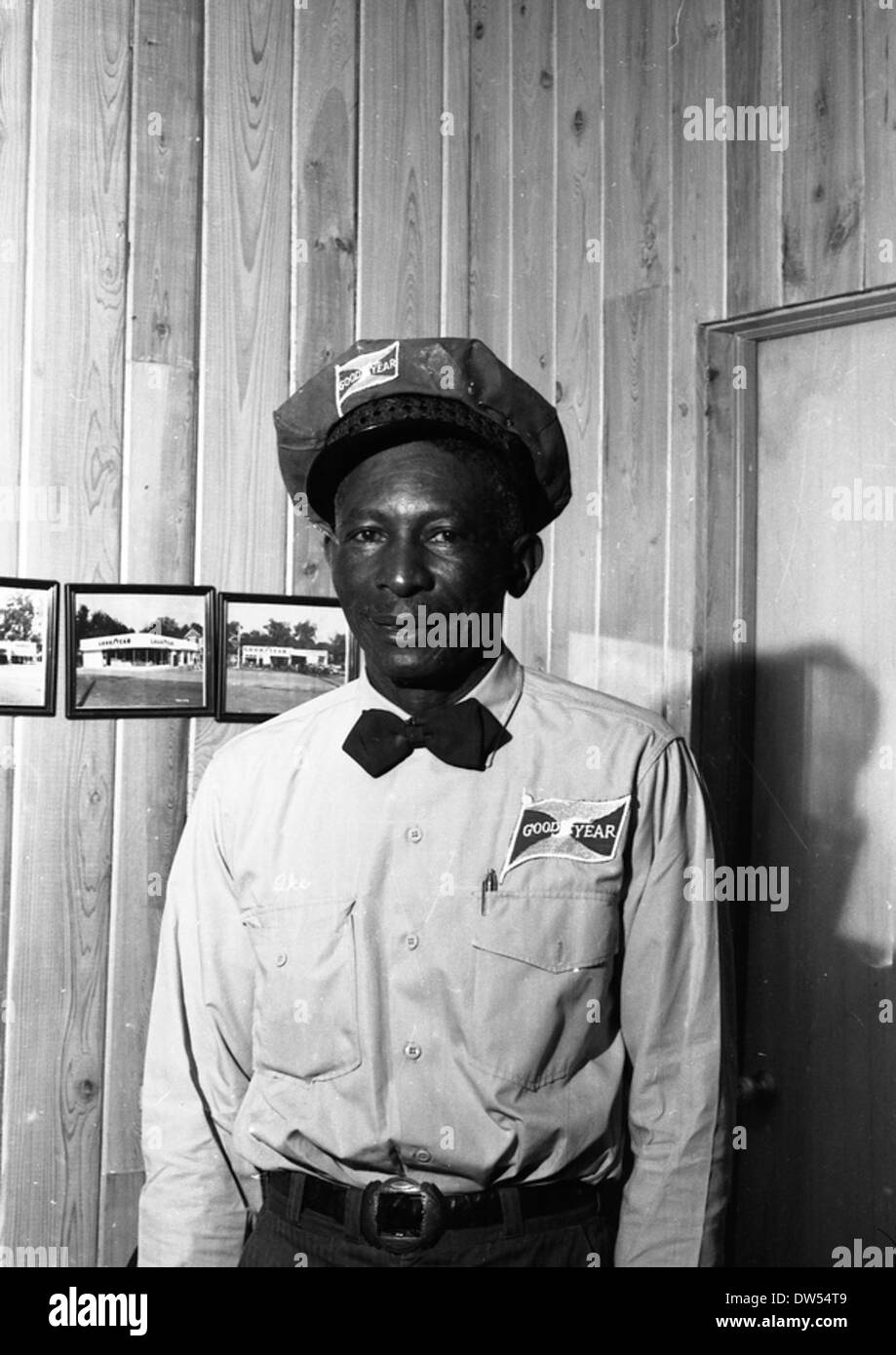 Unidentified Goodyear Tire and Rubber Company employee in Tallahassee, Florida Stock Photo