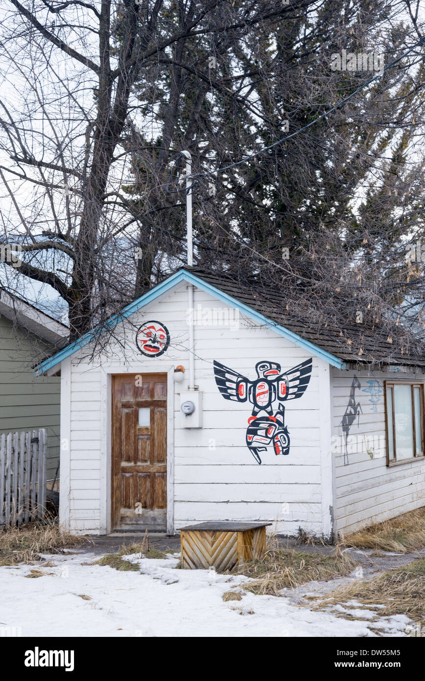 First Nations Art On Cabin Clinton British Columbia Canada
