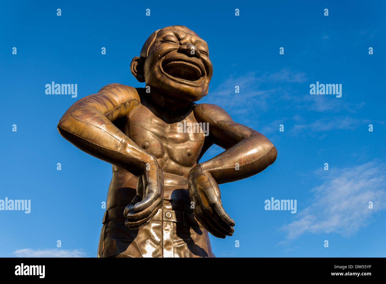 'Amazing Laughter'  sculpture installation. Morton Park, Vancouver, BC, Canada Stock Photo