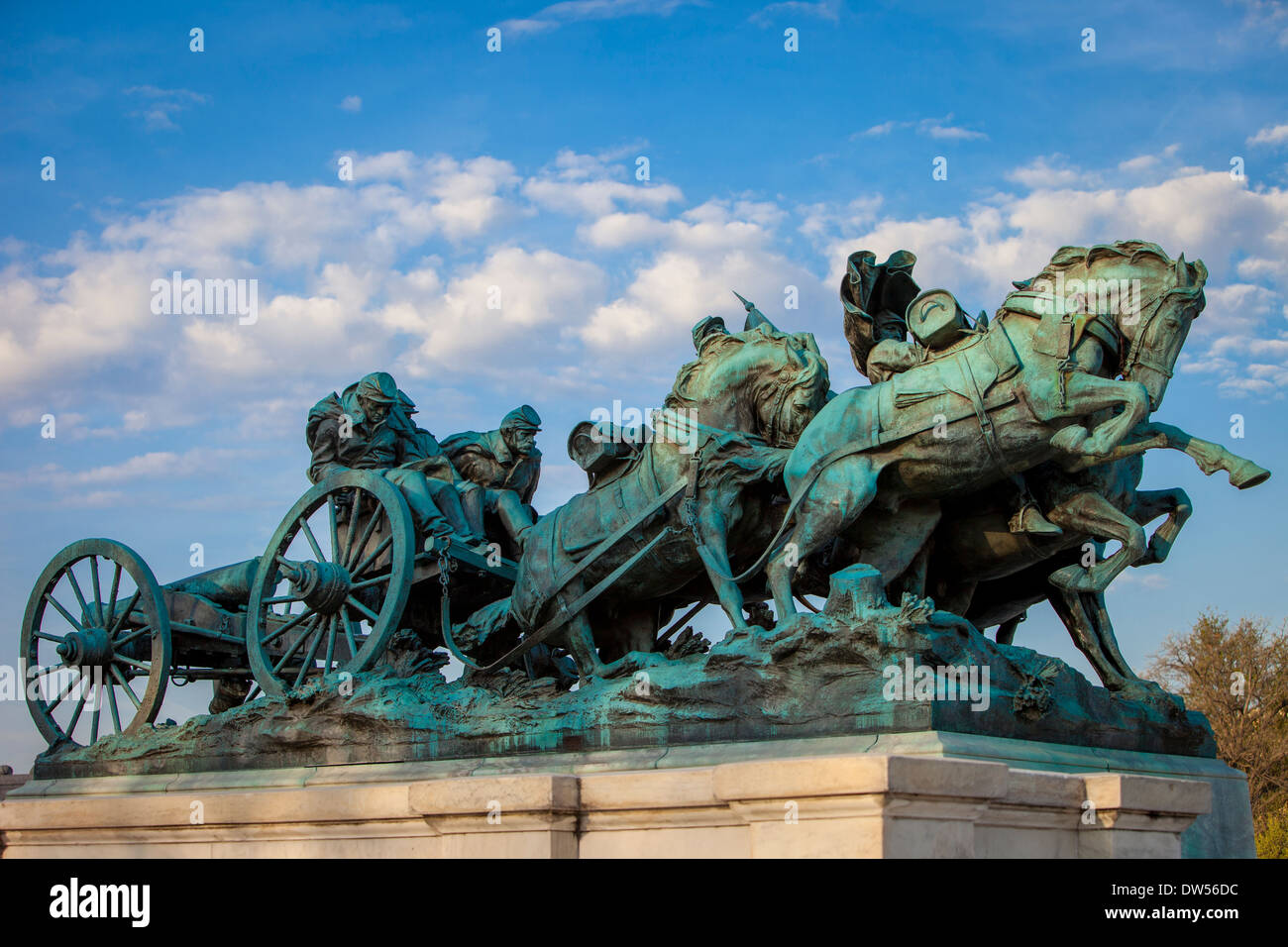 The Ulysses S. Grant Memorial below the US Capitol, Washington DC, USA Stock Photo