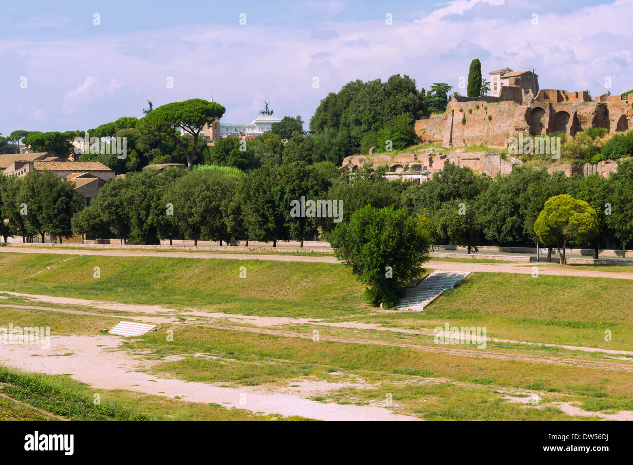 Central part of Circus Maximus, Rome, Italy. Stock Photo