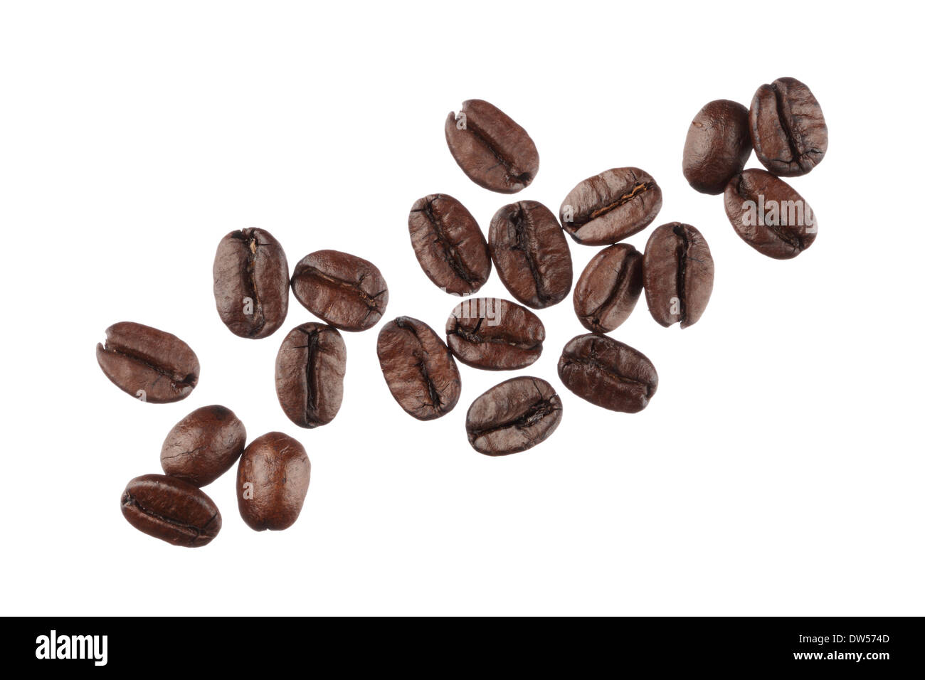 Coffee beans isolated on white background close up Stock Photo - Alamy