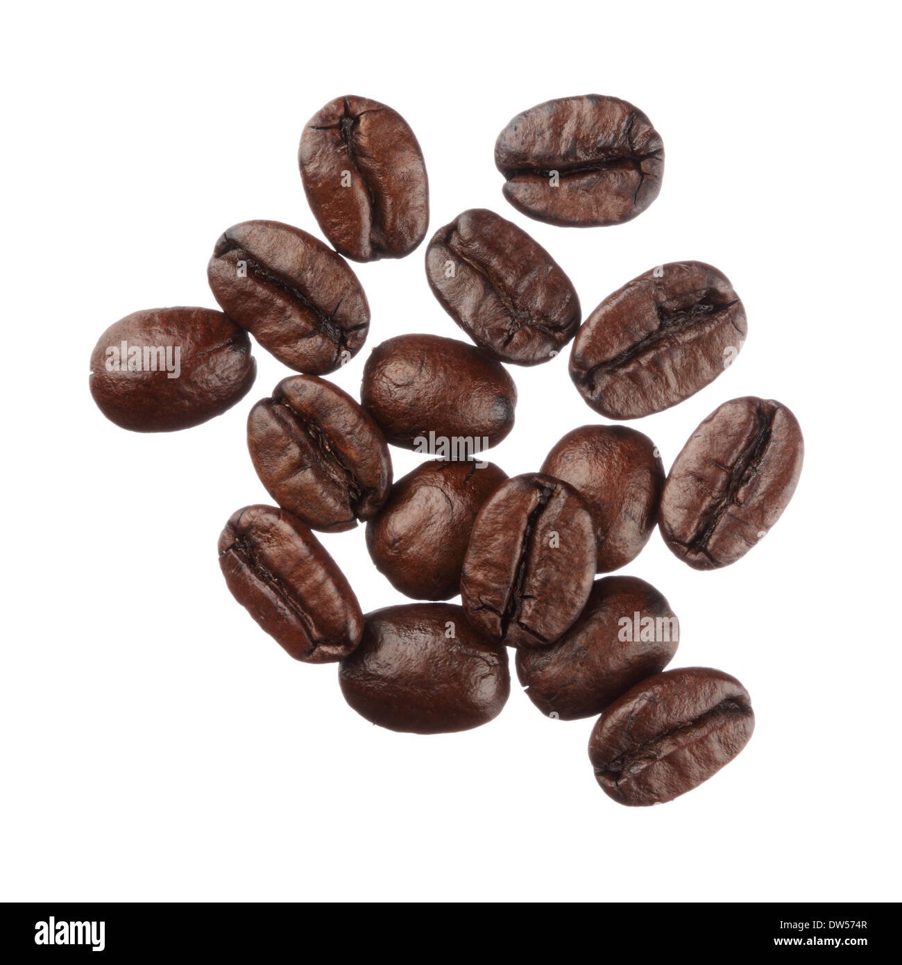 Coffee Beans Isolated On White Background Close Up Coffee Beans Isolated On White Background Close Up