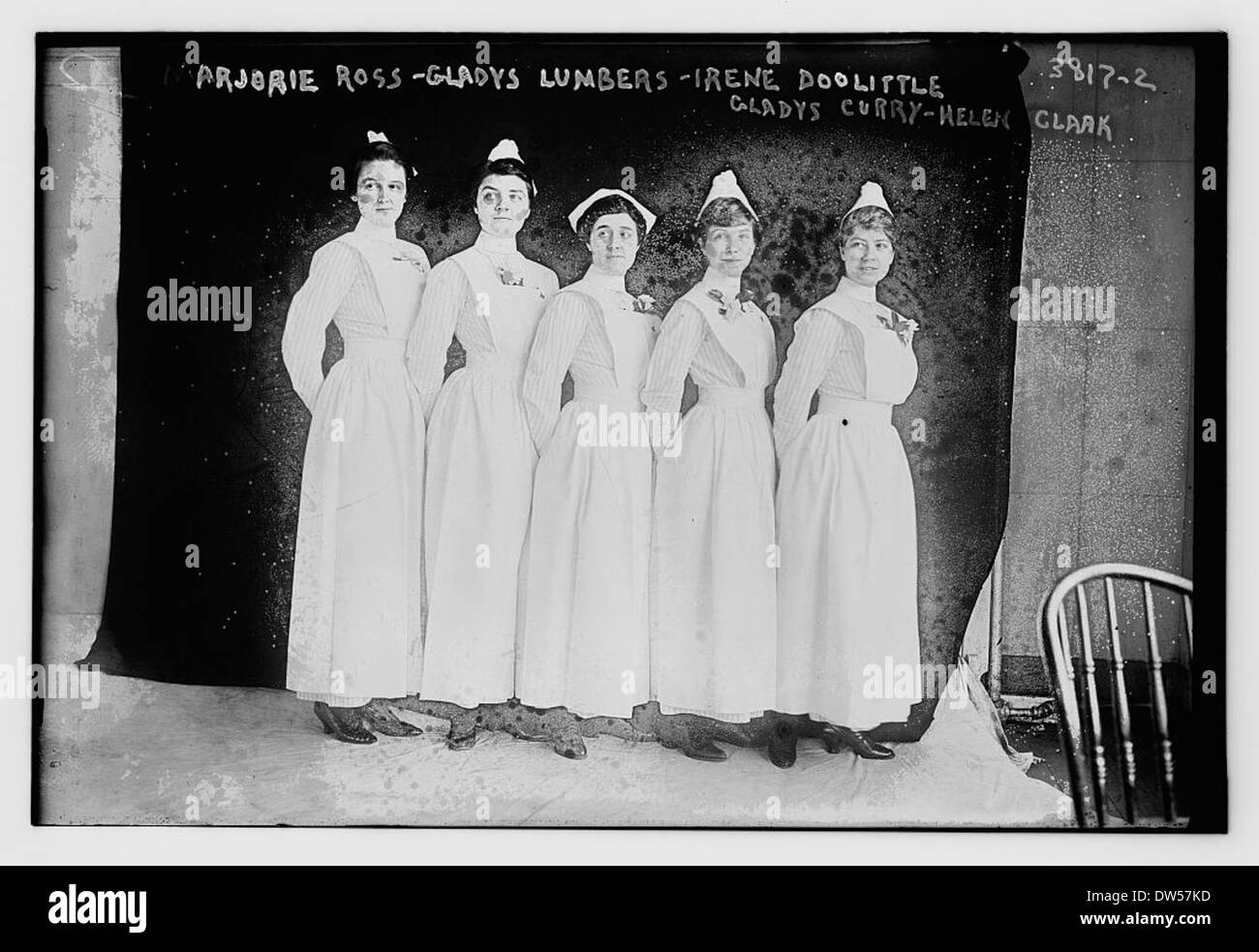 Marjorie Ross, Gladys Lumbers, Irene Doolittle, Gladys Curry, Helen Clark (LOC) Stock Photo