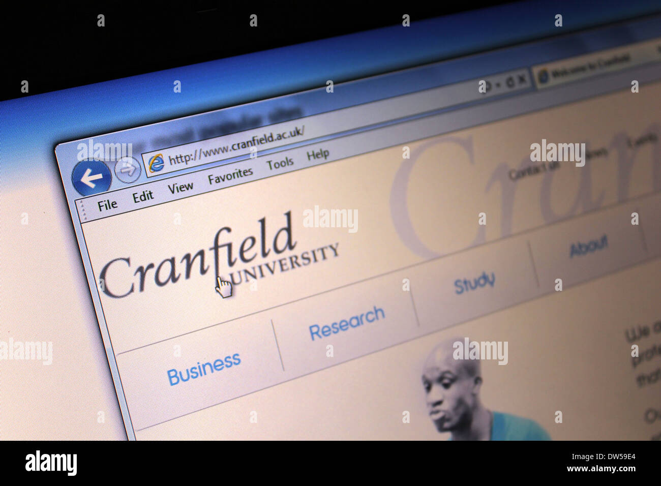 Carnfield University website Stock Photo