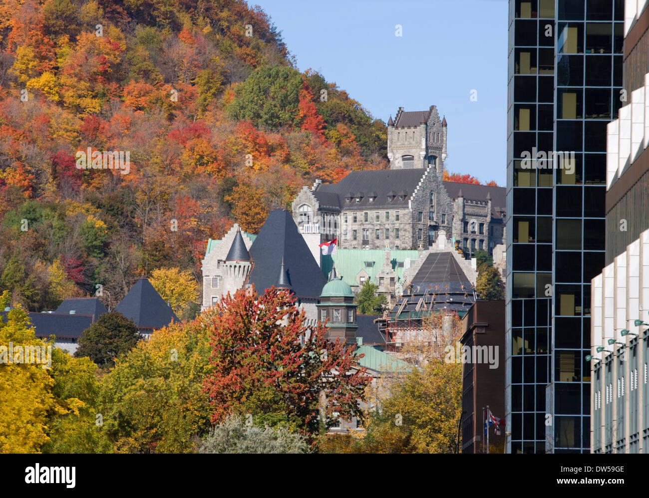 Mc Gill University in autumn, Montreal, Quebec, Canada Stock Photo