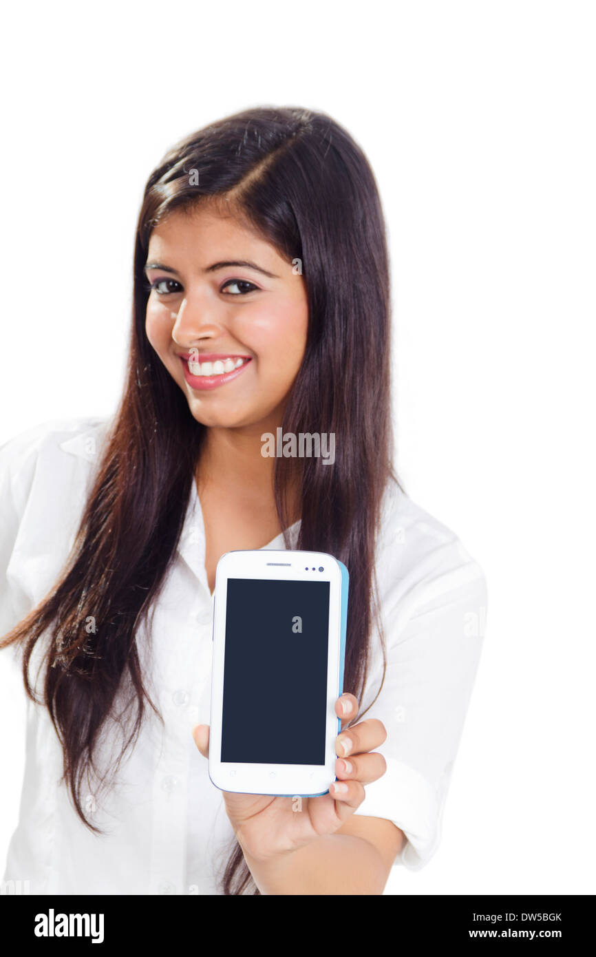 indian Business Woman Phone Marketing Stock Photo Alamy