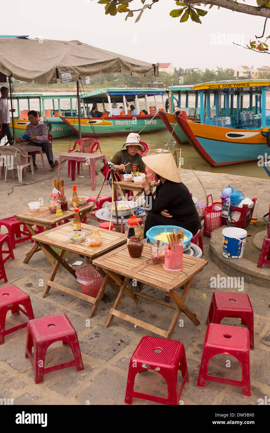 Street Food Stall or Restaurant Cafe Hoi An Stock Photo