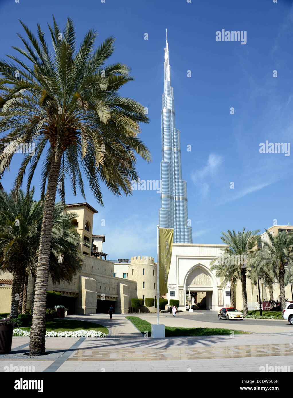 DUBAI - The Burj Khalia, at 828m the world's tallest building Stock Photo