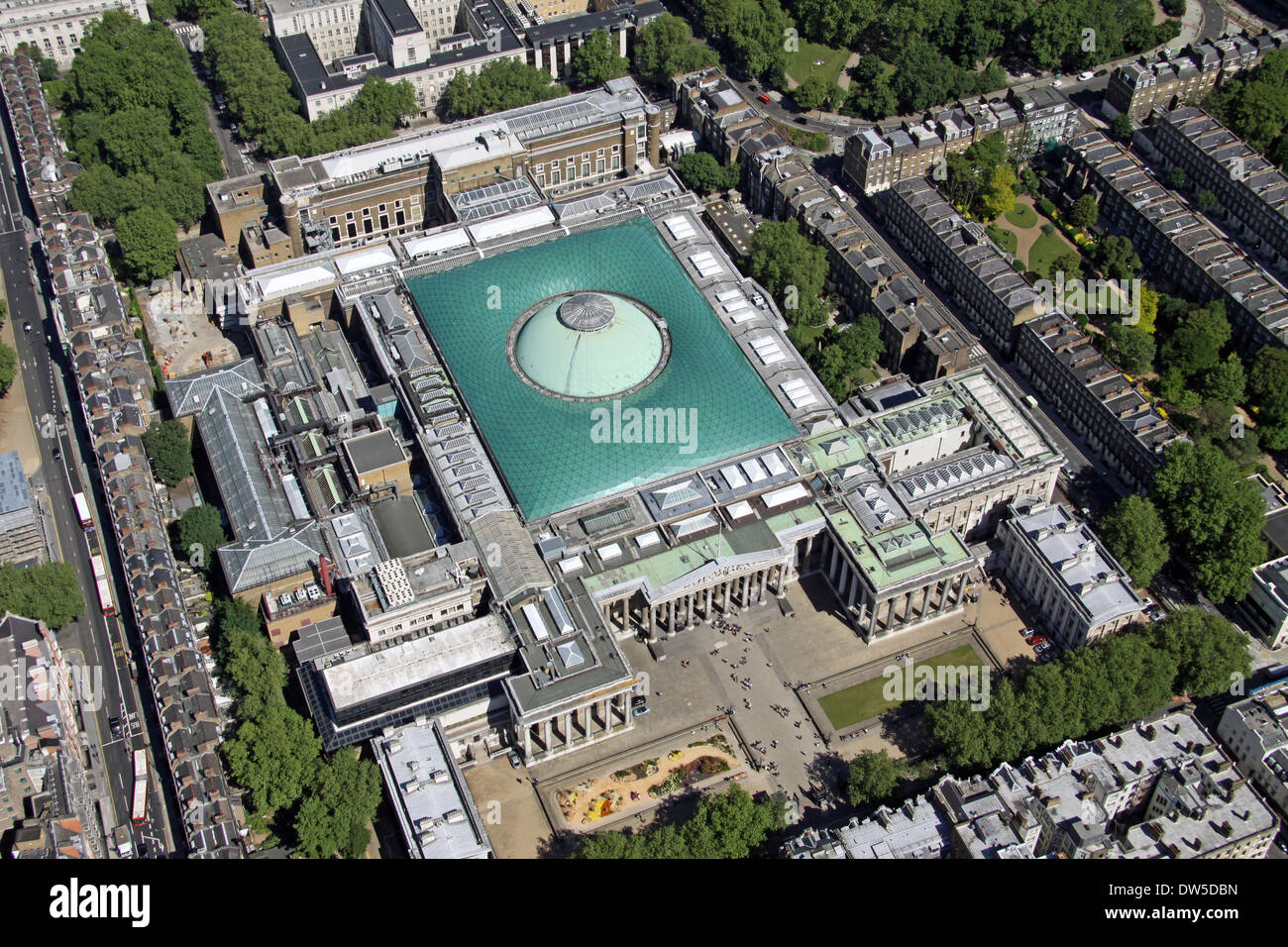 aerial view of The British Museum in London Stock Photo