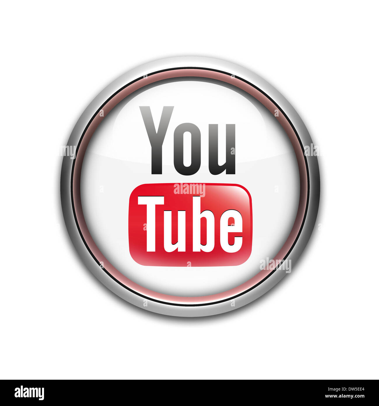 You Tube youtube logo symbol icon flag emblem Stock Photo - Alamy