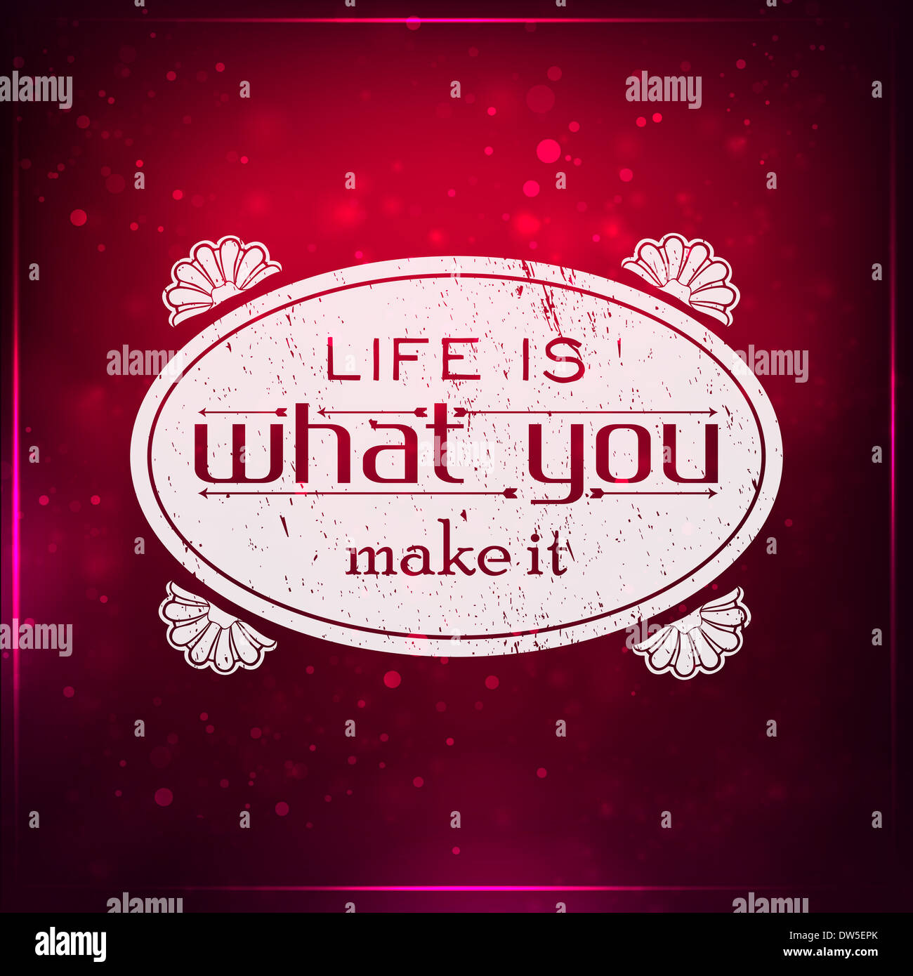 Life is what you make it. Futuristic motivational background. Chalk ...