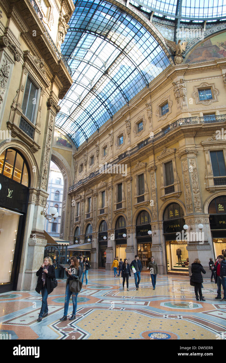 Facade of Louis Vuitton Store Inside Galleria Vittorio Emanuele II the  World`s Oldest Shopping Mall, Milan, Italy Editorial Photo - Image of  armani, clothes: 170401276