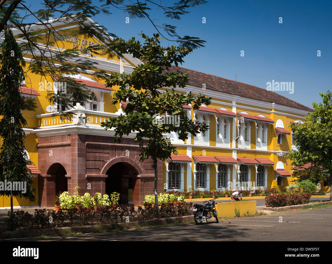 India, Goa, Panjim, Fontainhas, High Court of Bombay at Goa Stock Photo