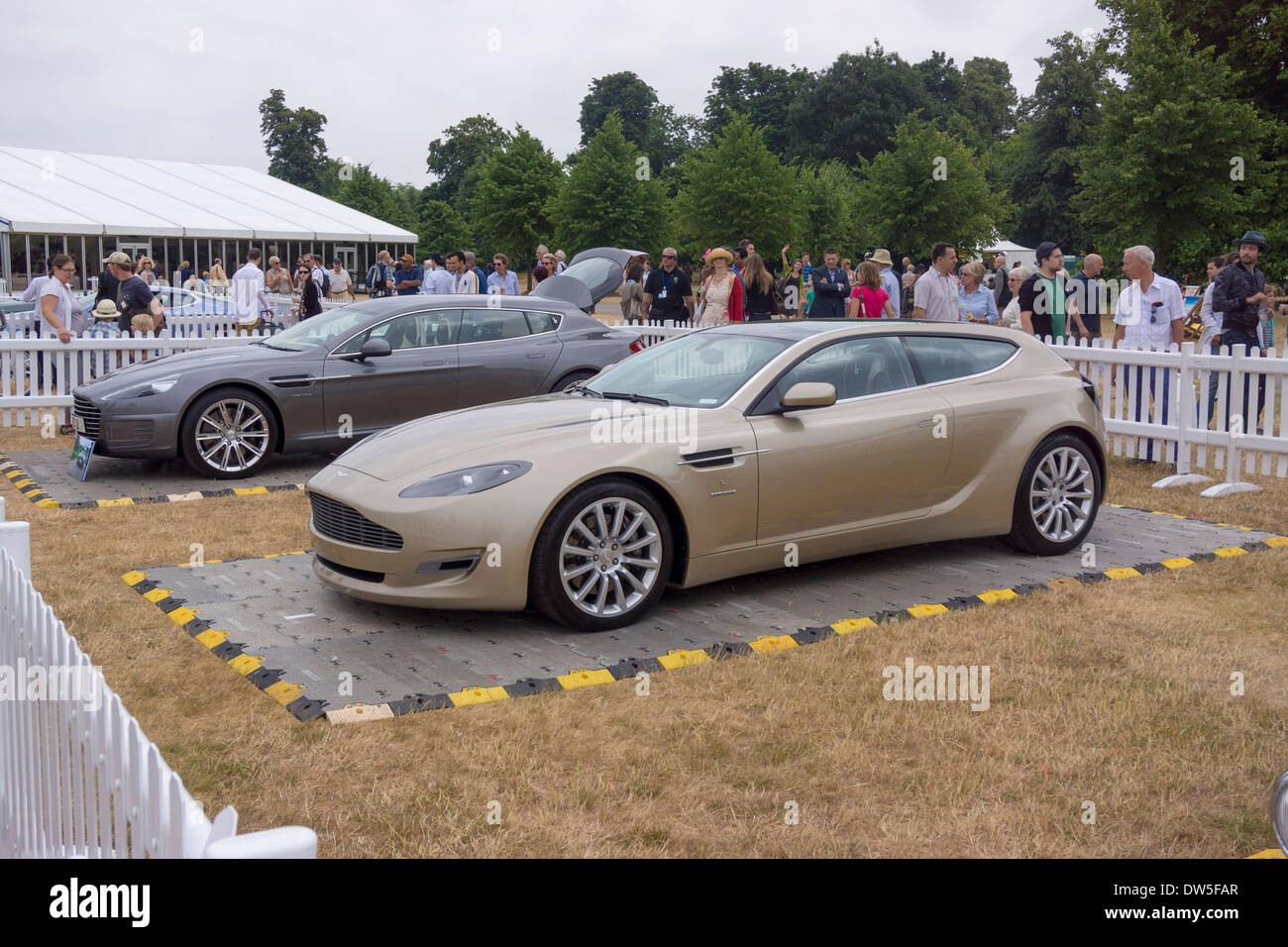 Aston Martin Bertone Jet 2 (2013), Aston Martin Timeline, Centenary Celebration 2013, 100 years Aston Martin, Kensington Park, London, United Kingdom, Europe Stock Photo