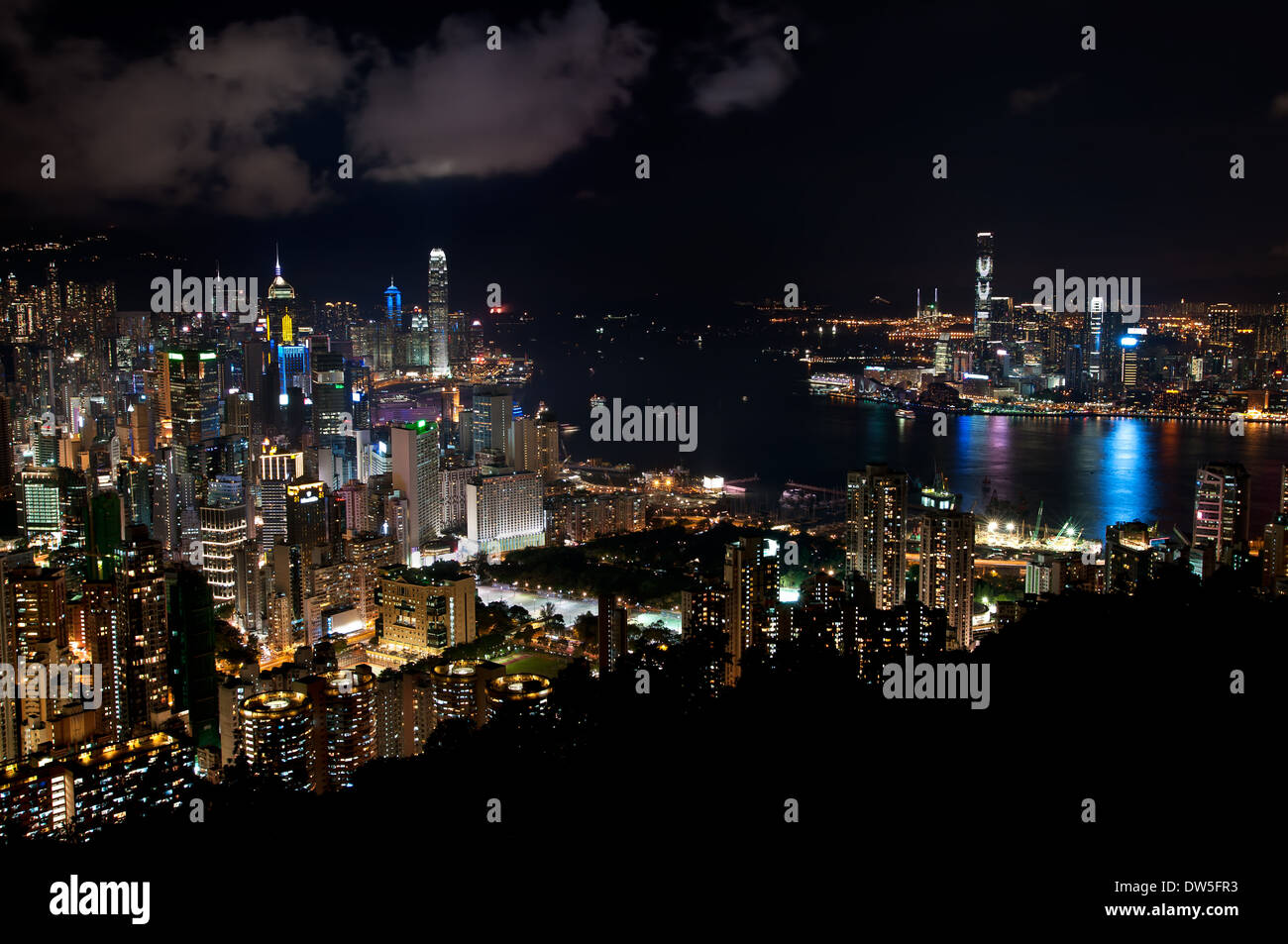 Hong Kong cityscape at night Stock Photo - Alamy