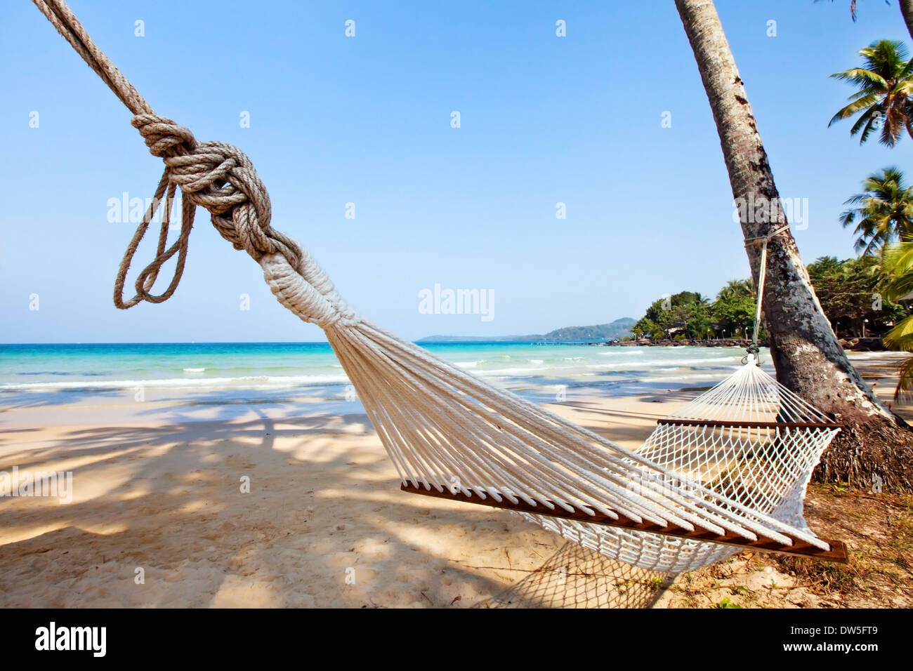 relaxation on exotic tropical beach Stock Photo