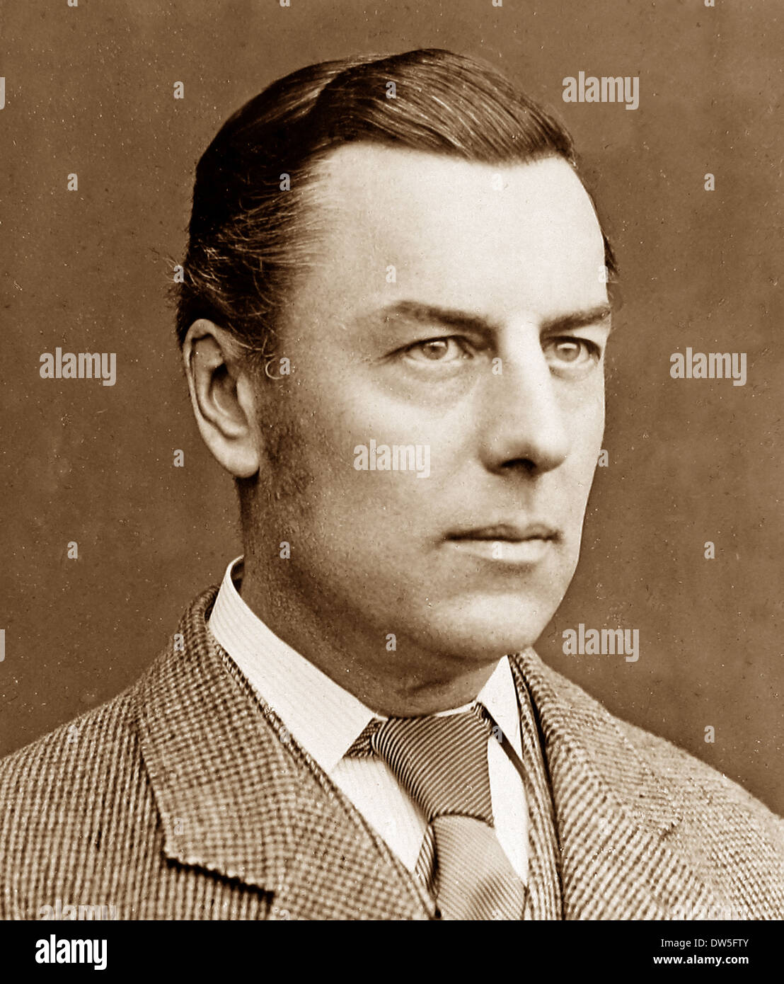 Rt Hon Joseph Chamberlain MP - Mayor of Birmingham - father of Neville Chamberlain - Victorian period Stock Photo