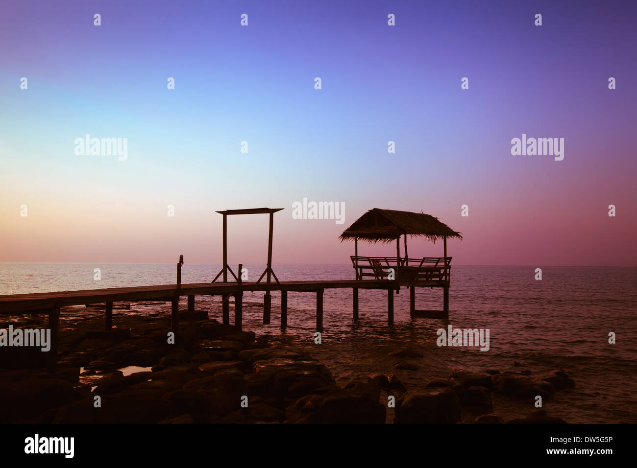 sunset on the beach Stock Photo - Alamy