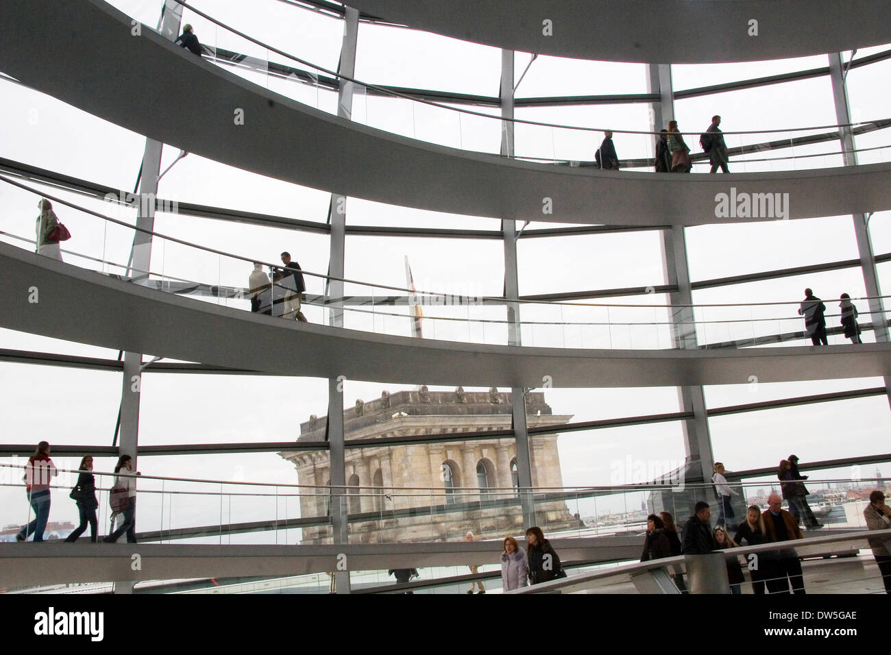 Reichstag dome building, Berlin Stock Photo Alamy