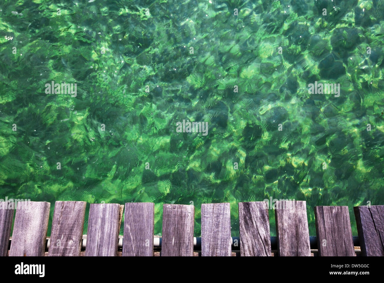 background with emerald water Stock Photo