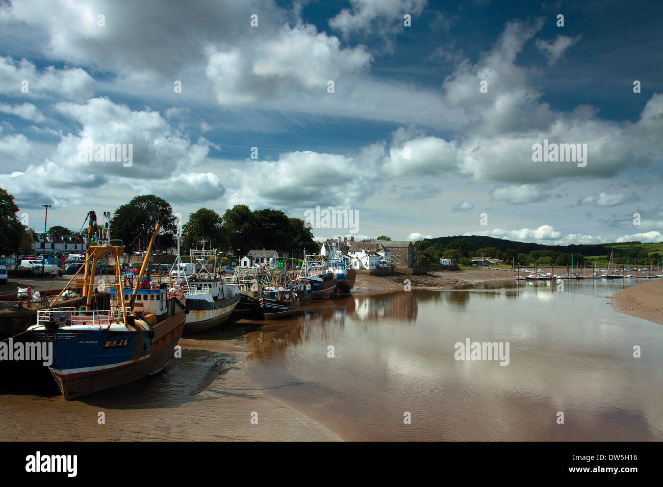 Kirkcudbright and Kirkcudbright Harbour, Dumfries and Galloway Stock Photo